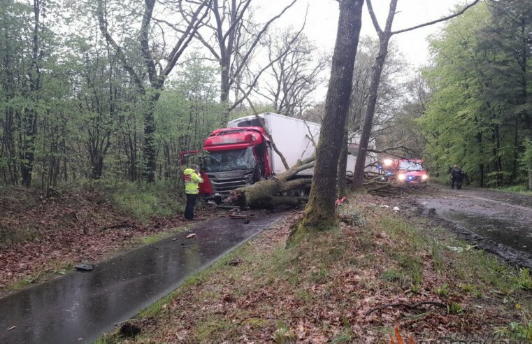 25/05-21 Lastbil forulykkede på Egeskovvej, 8800 Viborg