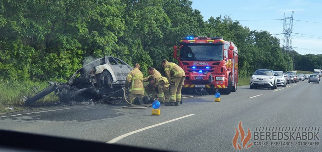 16/06-21 Bilbrand på rute 170 Horsens