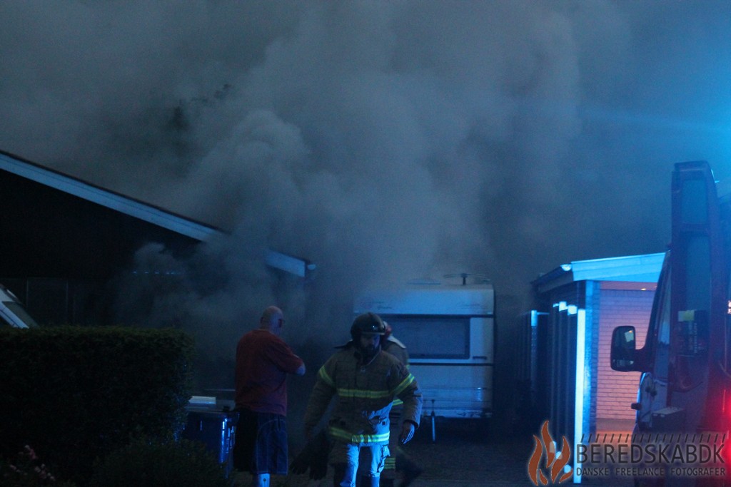 29/07-21 Brand villa rækkehus på Birkevej i Brædstrup