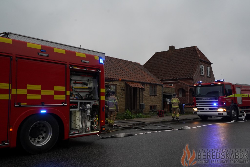 15/09-21 Bygningsbrand villa rækkehus på Stadionsvej i Horsens