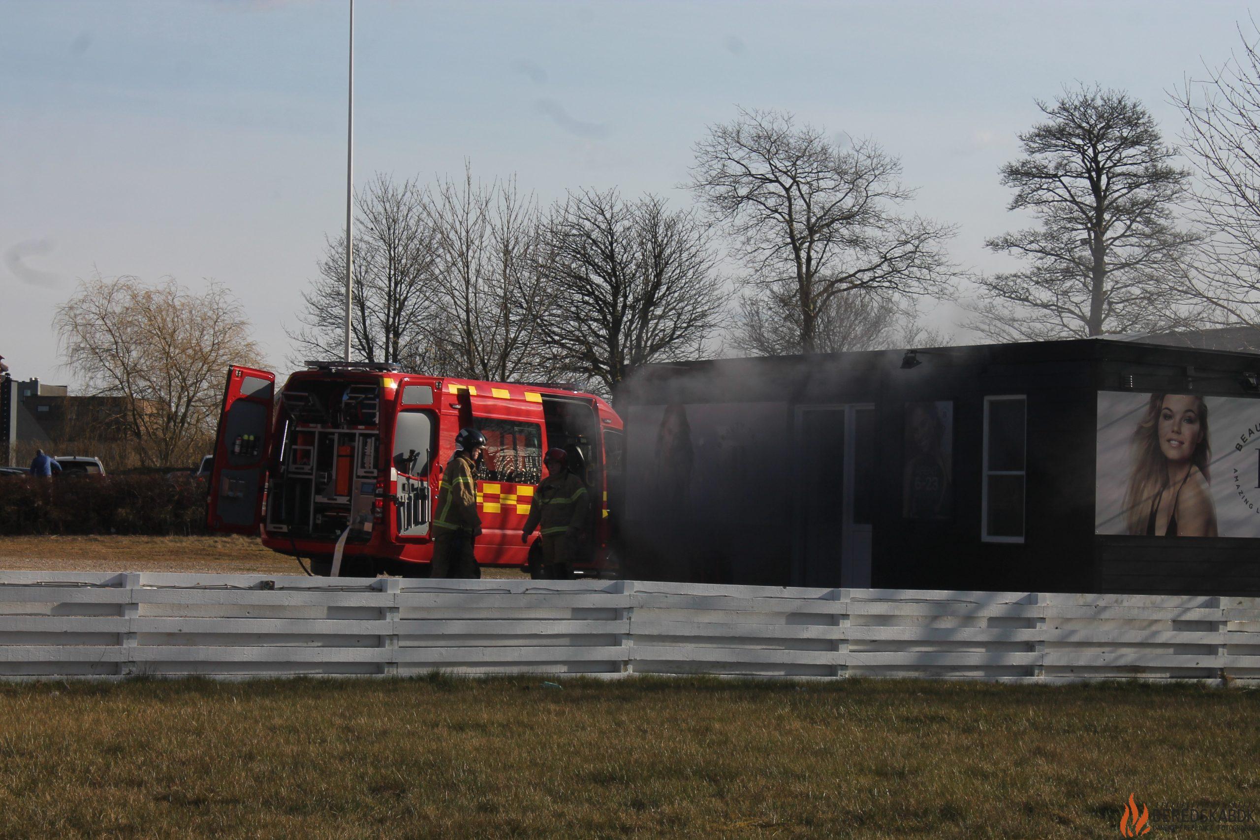 31/03-22 Brandvæsnet kaldt til brand i solarie på Rådhusgade i Brædstrup