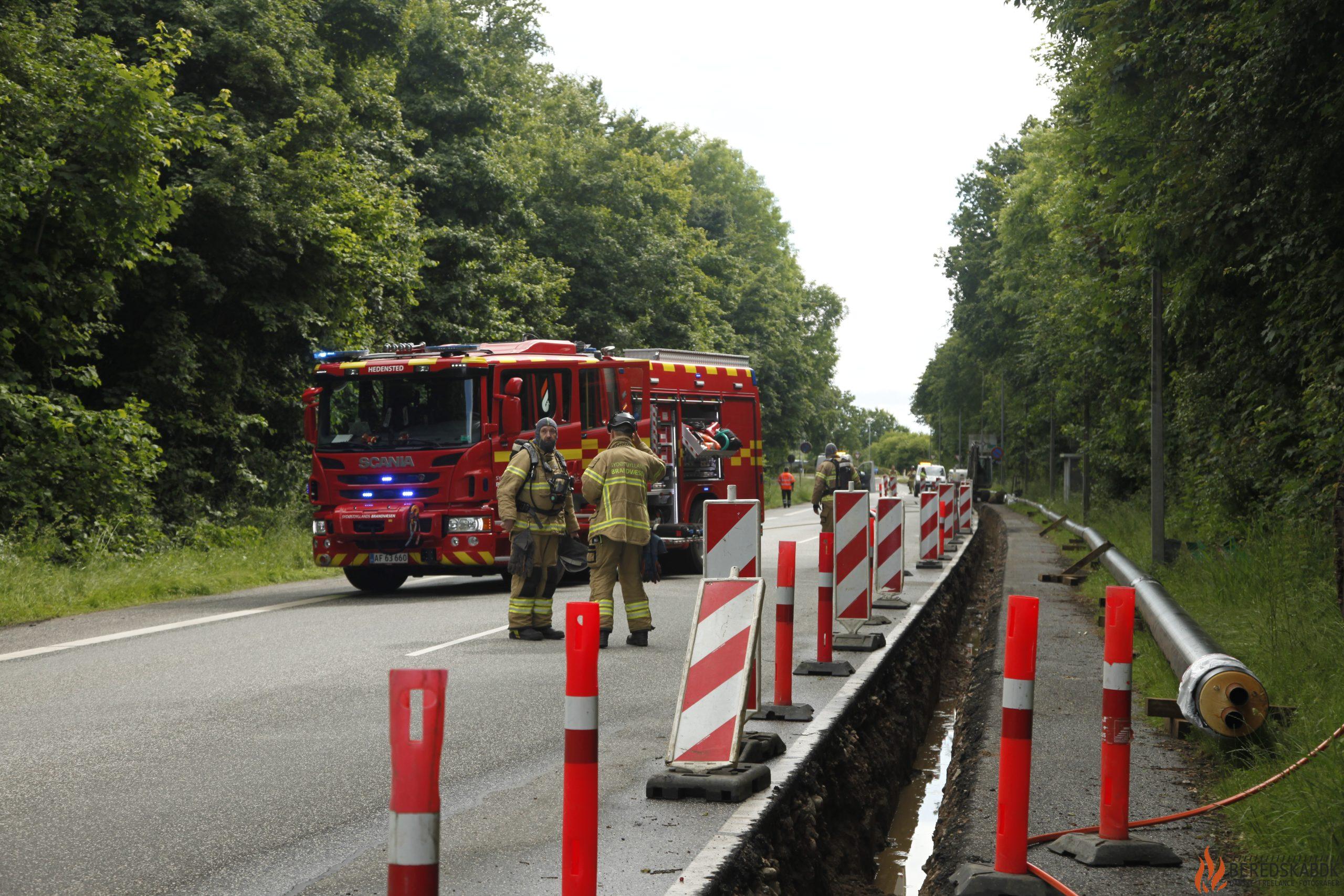 20/06-22 Brandvæsen tilkaldt til Gas-Ledningsbrud i Løsning