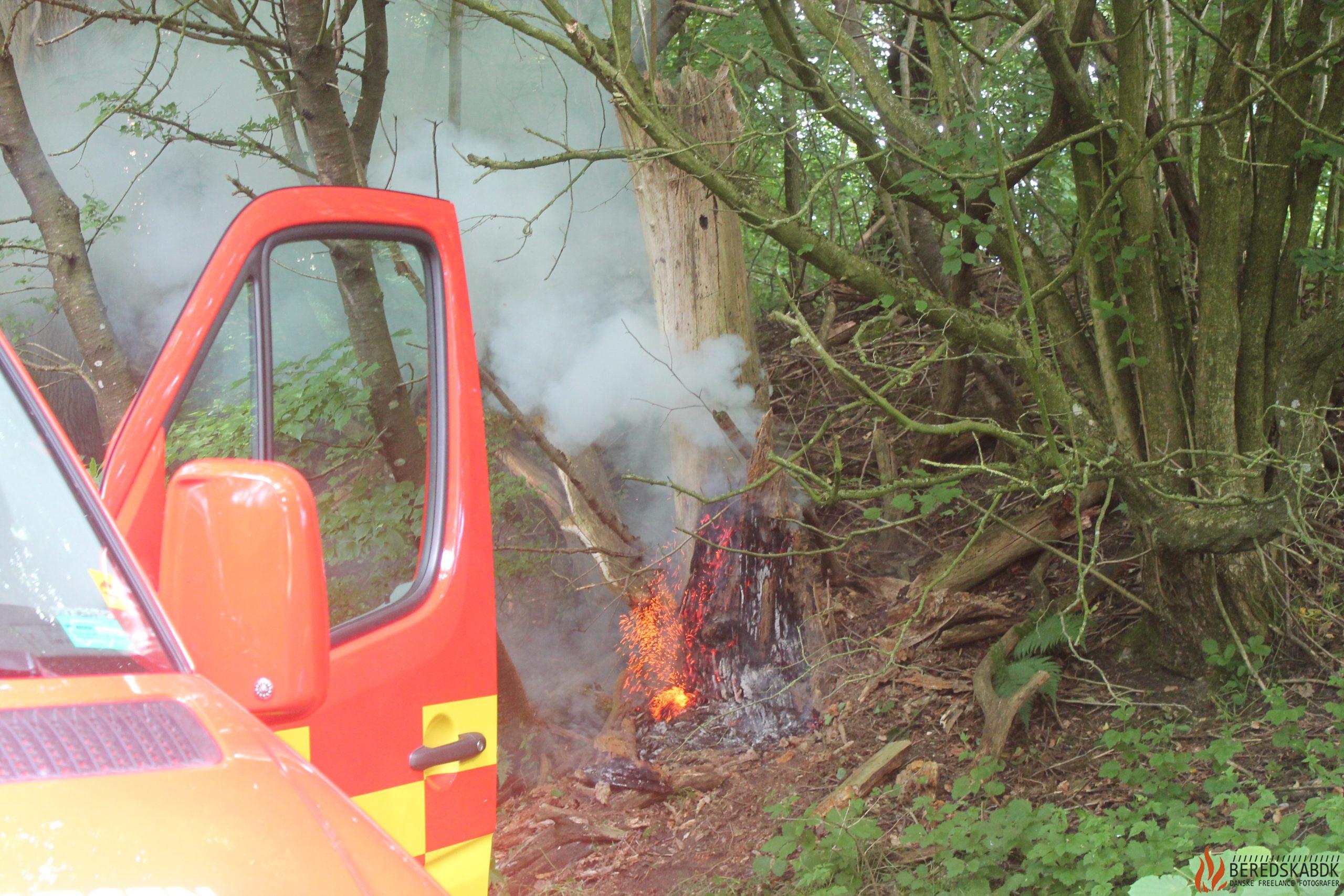 22/06-22 Brandvæsnet tilkaldt til brand på Naturstien i Tønning ved Brædstrup