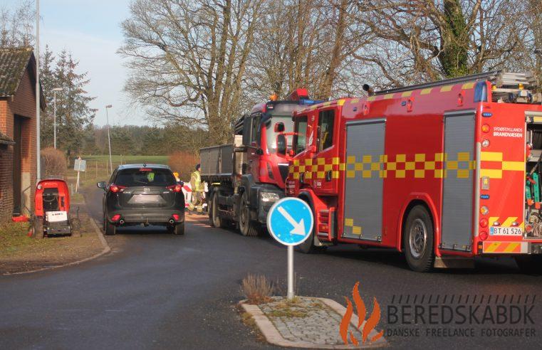 27/01-23 Brandvæsnet blev tilkaldt til Smedebakken i Tønning