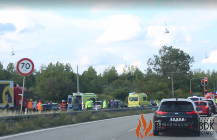 16/07-23 Færdselsuheld på Amagermotorvejen ved København