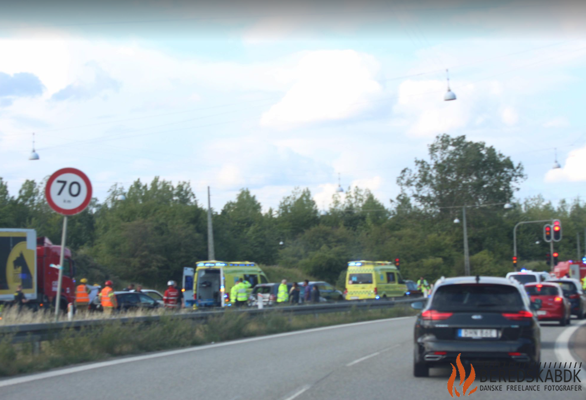 16/07-23 Færdselsuheld på Amagermotorvejen ved København