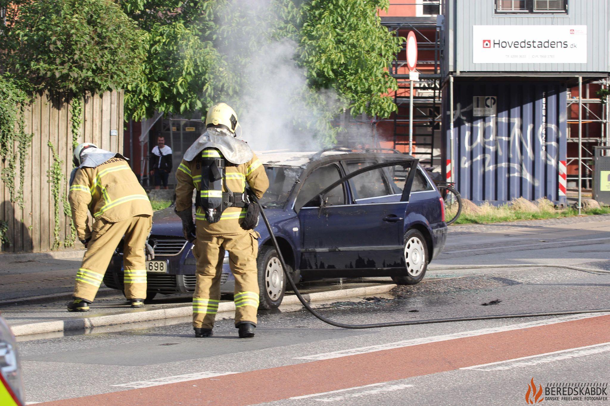 24/07-23 Brand i bil på Amagerfælledvej, København