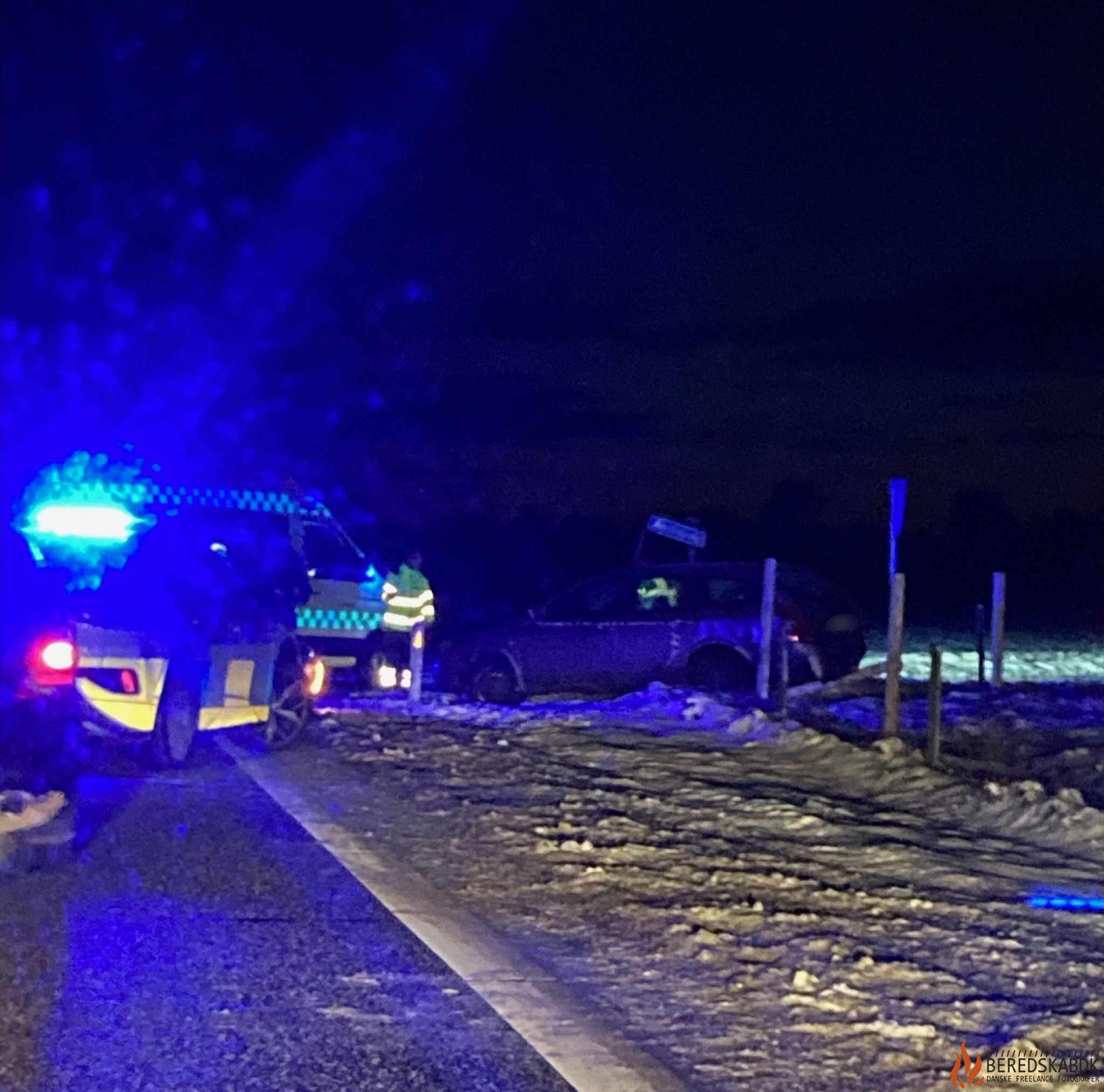 30/11-23 Trafikulykke på Rute 16 ved Hagebro: To Biler Impliceret