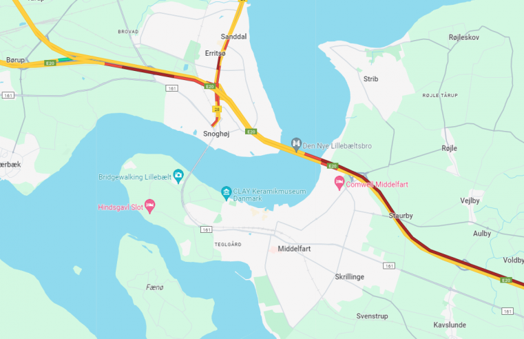 17/01-24 Lillebæltsbroen spærret i vestgående retning