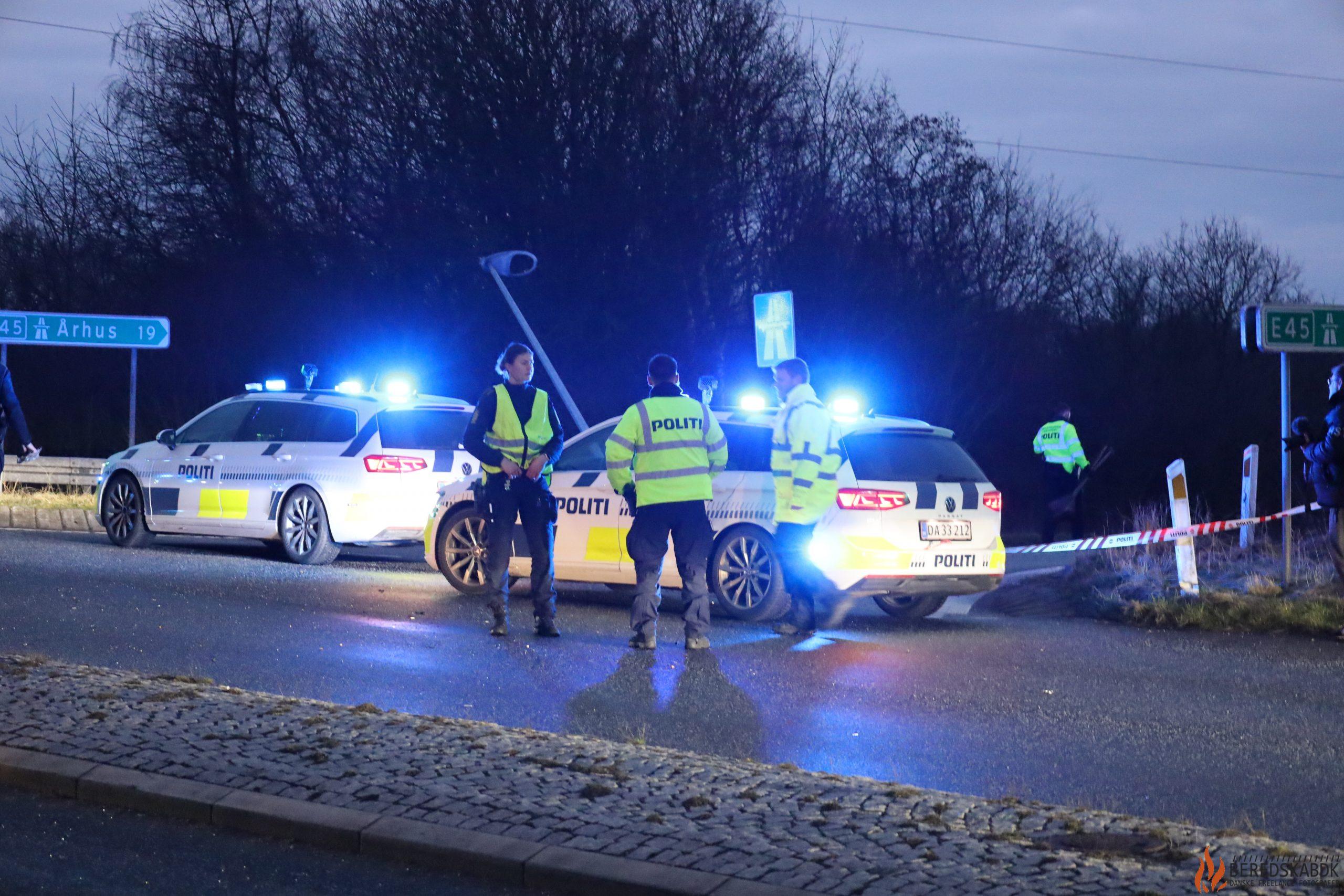 26-02-24 færdselsuheld på E45 ved Ødum afkørslen.