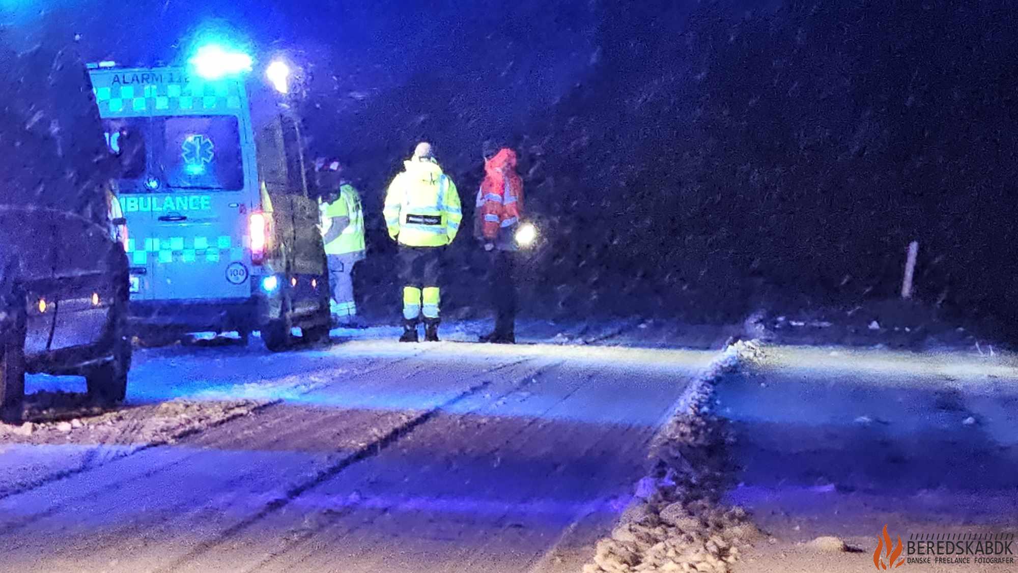 09-02-24 færdselsuheld på rute 185 i mellem Klovborg og Åle