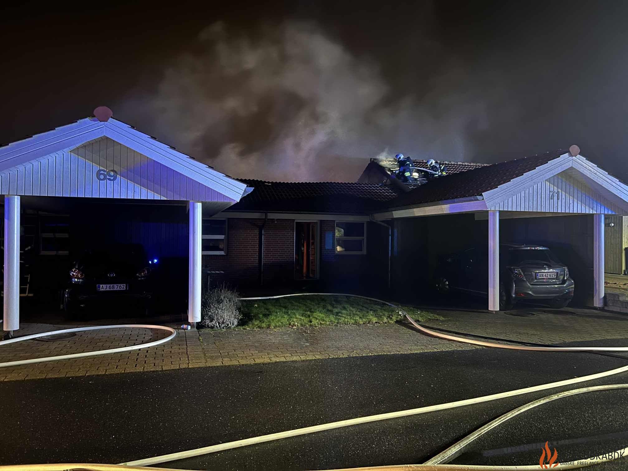 04-03-24 person reddet ud af brandende rækkehus i Fredericia