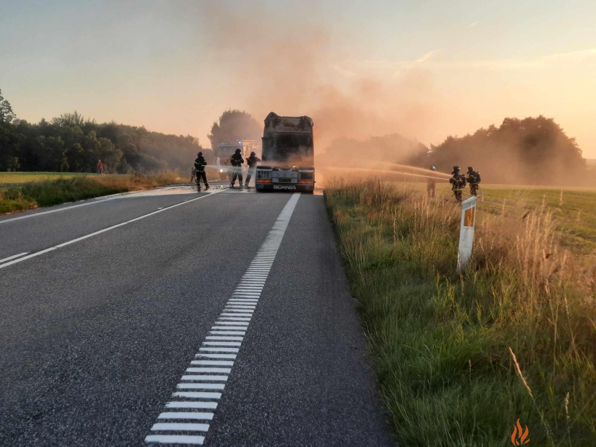 28/08-24 Lastbilbrand på Rute 503 Ved Vejrumbro