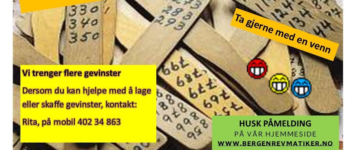 BASAR med åresalg og utlodning tirsdag 31. oktober kl 18:00 – Bergen ...