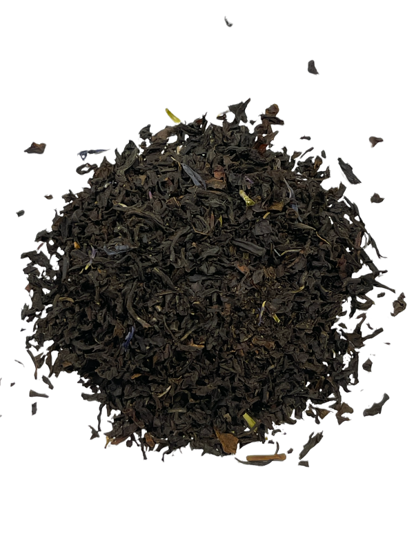Earl Grey blåklint är ett klassisk assam te med smak av bergamot och blåklint.