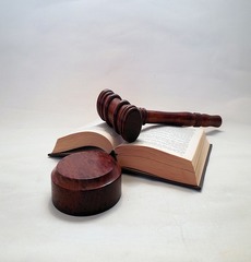 hammer with law book