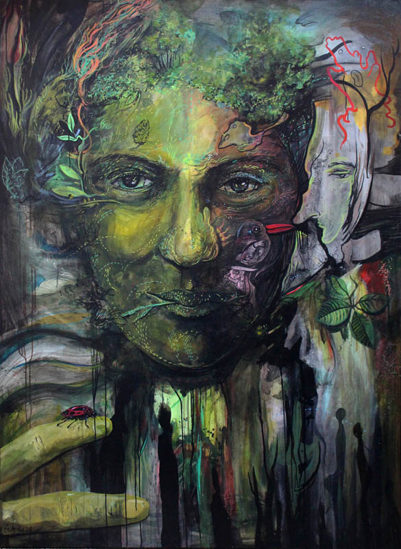 Groot Groen schilderij
