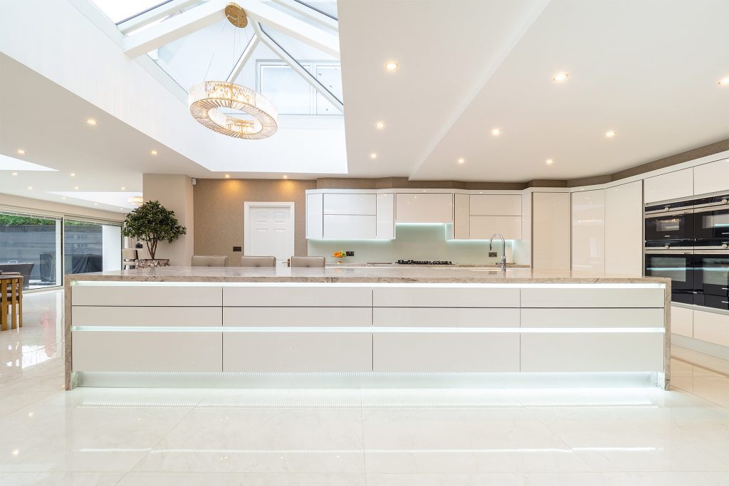 luxury handleless designer kitchen