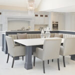 Edwardian Kitchen with bunkered seating attached to island