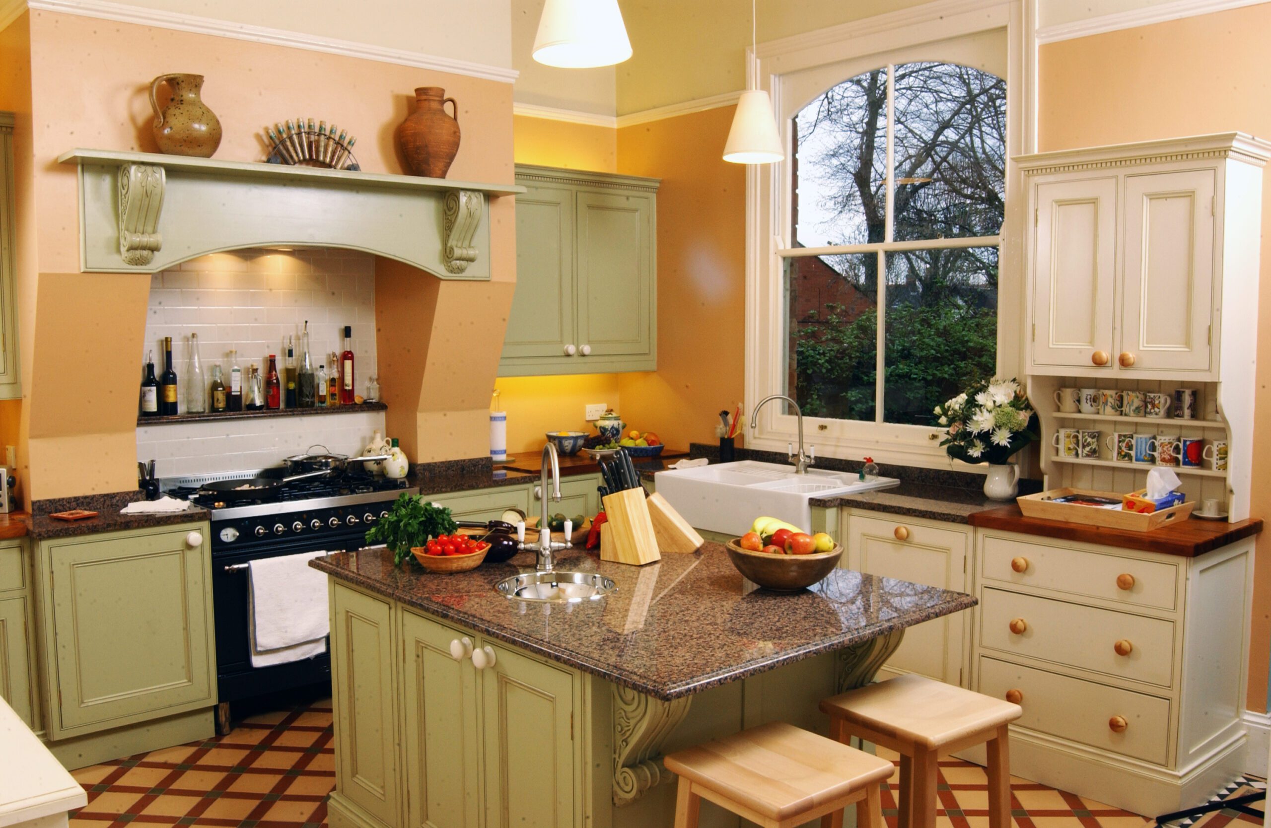 Hand painted Edwardian country kitchen