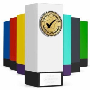 Geo Block Showcase School Attendance Classic Award 17cm (6 3/4")