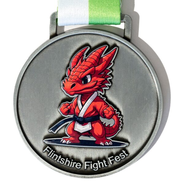 800 70mm x 3mm Custom Martial Arts Medals Full Colour Enamel - Image 2