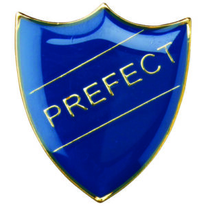 SCHOOL SHIELD BADGE (PREFECT) GREEN - 1.25in