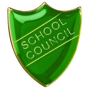 SCHOOL SHIELD BADGE (SCHOOL COUNCIL) RED -    1.25in