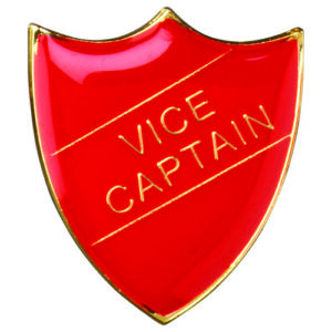 SCHOOL SHIELD BADGE (VICE CAPTAIN) YELLOW -    1.25in