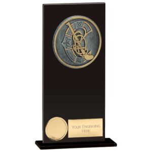 Euphoria Hero GAA Camogie Glass Award Jet Black 180mm