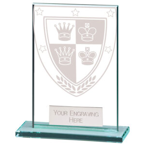 Millennium Chess Jade Glass Award 80mm