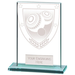Millennium Lawn Bowls Jade Glass Award 80mm