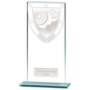 Millennium Lawn Bowls Jade Glass Award 180mm