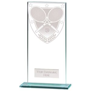 Millennium Tennis Jade Glass Award 180mm