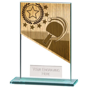Mustang Table Tennis Jade Glass Award 125mm