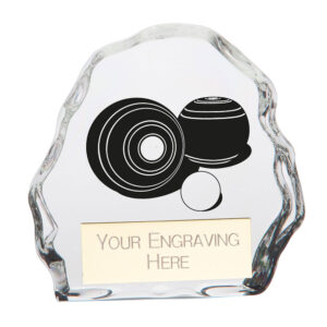 Mystique Lawn Bowls Glass Award 75mm