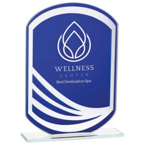 Argon Mirrored Glass Award Blue 160mm