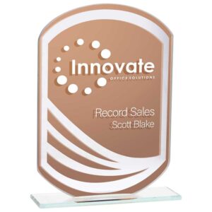 Argon Mirrored Glass Award Bronze 160mm