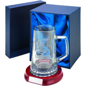 CLEAR GLASS DIAMOND SHAPED PAPERWEIGHT IN BOX - 4in