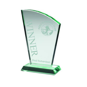 JADE GLASS SAIL PLAQUE (15mm THICK) - 7.75in