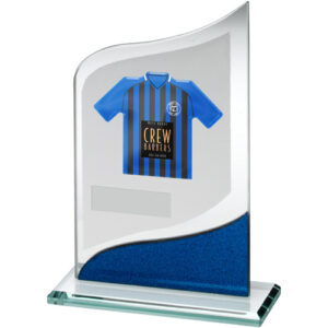 JADE/BLUE/SILVER GLASS PLAQUE AND PLATE - 6.5in  (REQUIRES SHIRT B)