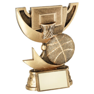 BRZ/GOLD CUP RANGE FOR BASKETBALL WITH PLATE - 4.25in