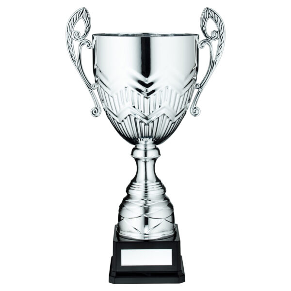 SILVER BULLET BOWL WITH HANDLES ASSEMBLED TROPHY AND PLATE - 19.75in