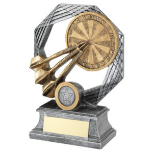 BRZ/GOLD/PEW DARTS OCTAGON SERIES WITH CENTRE (1in CENTRE) - 7in