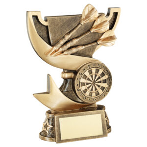 BRZ/GOLD CUP RANGE FOR DARTS WITH PLATE -      6.5in