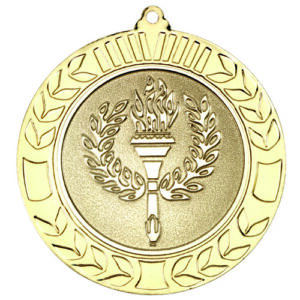 WREATH MEDAL (2in CENTRE) GOLD - 2.75in