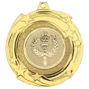 STAR CYCLONE MEDAL (1in CENTRE) GOLD - 2in