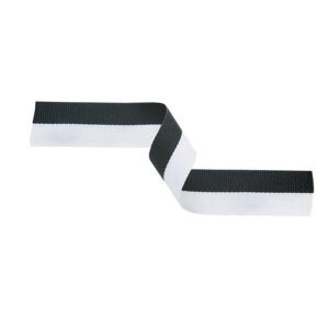 Medal Ribbon Black & White 395x22mm