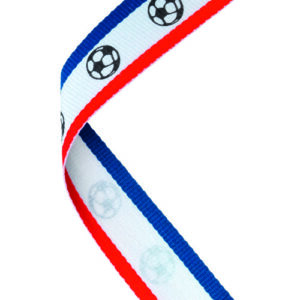 MEDAL RIBBON RED/W/BL FOOTBALL - 30 X 0.875in