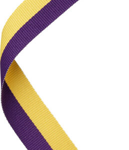 MEDAL RIBBON PURPLE/YELLOW - 30 X 0.875in